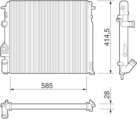 MAGNETI MARELLI radiatorius, variklio aušinimas 350213264000